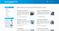 Desktop Screenshot of nettoyagedevitres.be